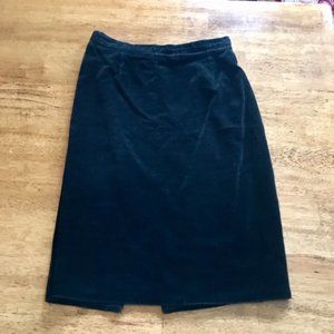 Vintage Black Velvet Pencil Skirt 28